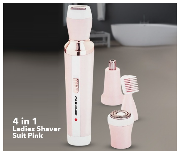 OLSENMARK | 4-In-1 Shaver Suit Pink/White/Gold | OMLS4059