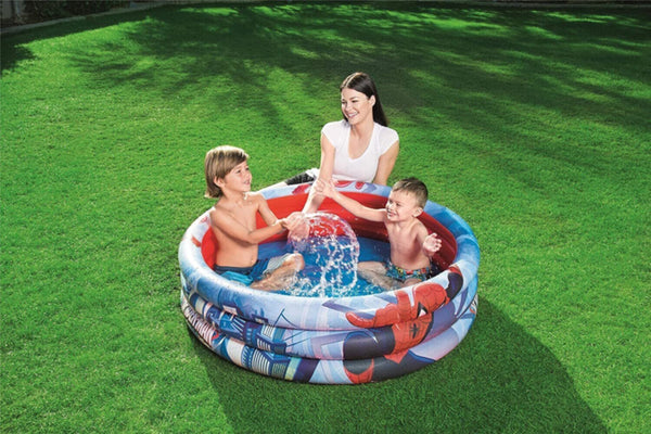BESTWAY | Spider-Man 3-Ring Inflatable Pool 48" x H12"/1.22m x H30cm | BES115TOY00031
