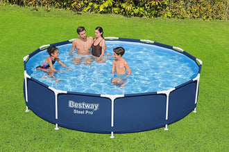BESTWAY | Steel Pro Pool Swimming Pool Set Above Ground Round Paddling With Filter Pump 12x30-3.66mx76cm | BES115TOY01897