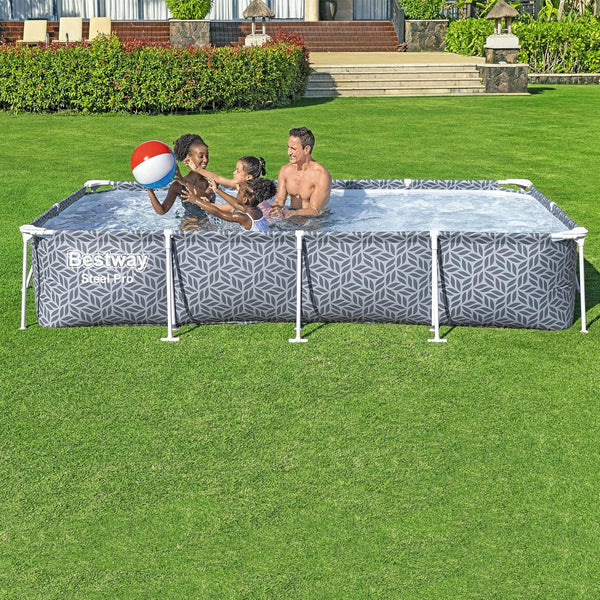 BESTWAY | Steel Pro Rectangle Pool Set 12x6.7x26-3.66mx2.01mx66cm | BES115TOY01845