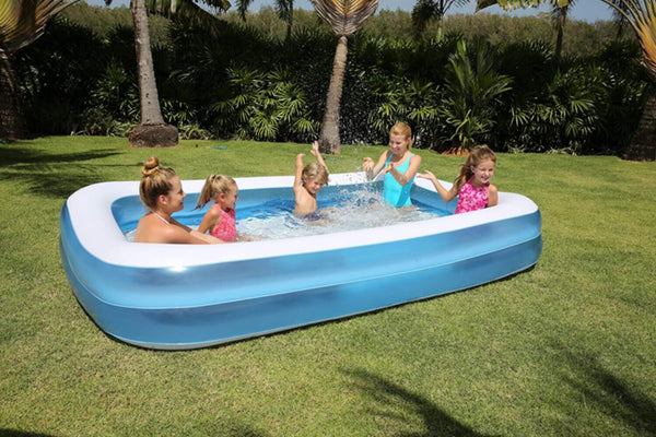 BESTWAY | Inflatable Blue Rectangular Family Pool 10' x 72" x 18"/3.05m x 1.83m x 46cm | BES115TOY00097
