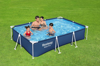 BESTWAY | Steel Pro Swimming Pool Set Dark Blue Square 9ft10inch-3mx2.01mx66cm | BES115TOY01890