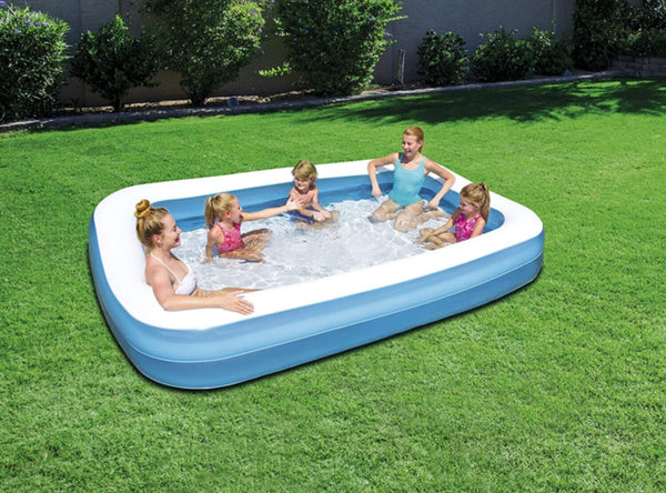 BESTWAY | Inflatable Blue Rectangular Family Pool 10' x 72" x 18"/3.05m x 1.83m x 46cm | BES115TOY00097