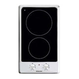 GLEMGAS | Built-in Electric Cooking Hob, 2 Ceramic Hobs, 30 cm, Stainless Steel,| GTH32KIX