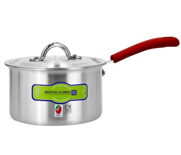ROYALFORD | 18Cm Aluminum Milkpan With Bakelite Handle And Lid Silver | Rf10097