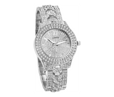 Jongo Luxury Full Diamonds Fashion Stainless Steel Watch For Women - Silver | JPN3103