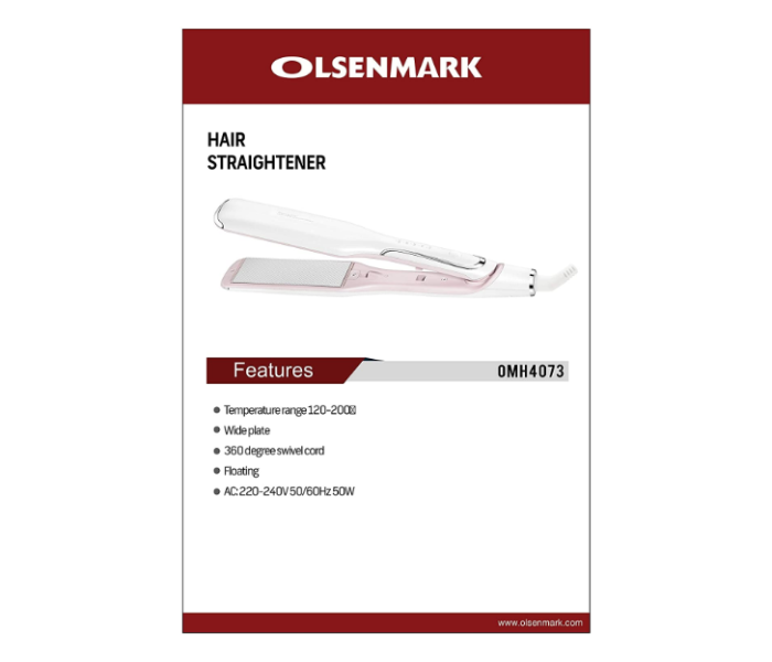 OLSENMARK | Hair Straightener - White | OMH4073