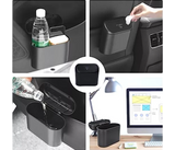 Multi Purpose Car Trash Container Bin With Lid Organizer Basket Holder - Black, 1 Piece | JPN1508