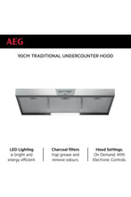 AEG | Built-in Cooker Hood 90 cm | DUB2930M