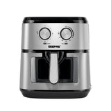 GEEPAS | Air Fryer 9.2 Ltrs Pot with Rack with Vortex Frying Technology Black Silver | GAF37542