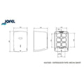AZOSS | Jofel Centerfeed Towel Dispenser with Funnel MATT Black | AG47600-MT