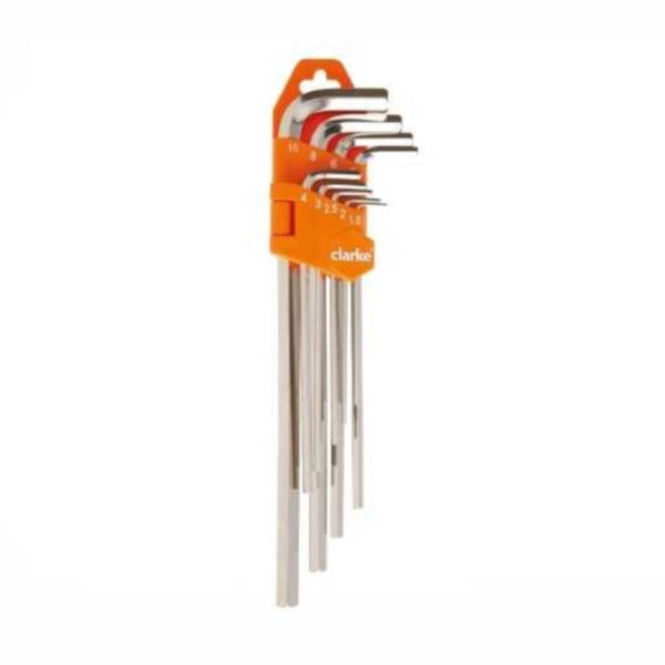 CLARKE | Allen Key 10 pcs Set Short, 1.5mm â€“ 12mm