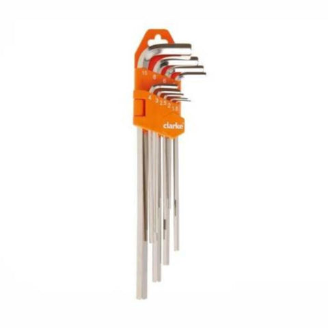CLARKE | Allen Key 10 pcs Set Short, 1.5mm â€“ 12mm