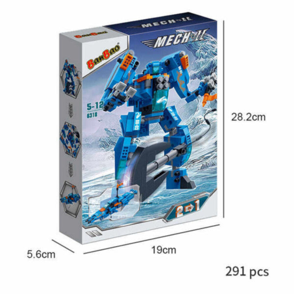 BANBAO | Mech II 2 in 1 Building Toy 291 Pcs | 6318