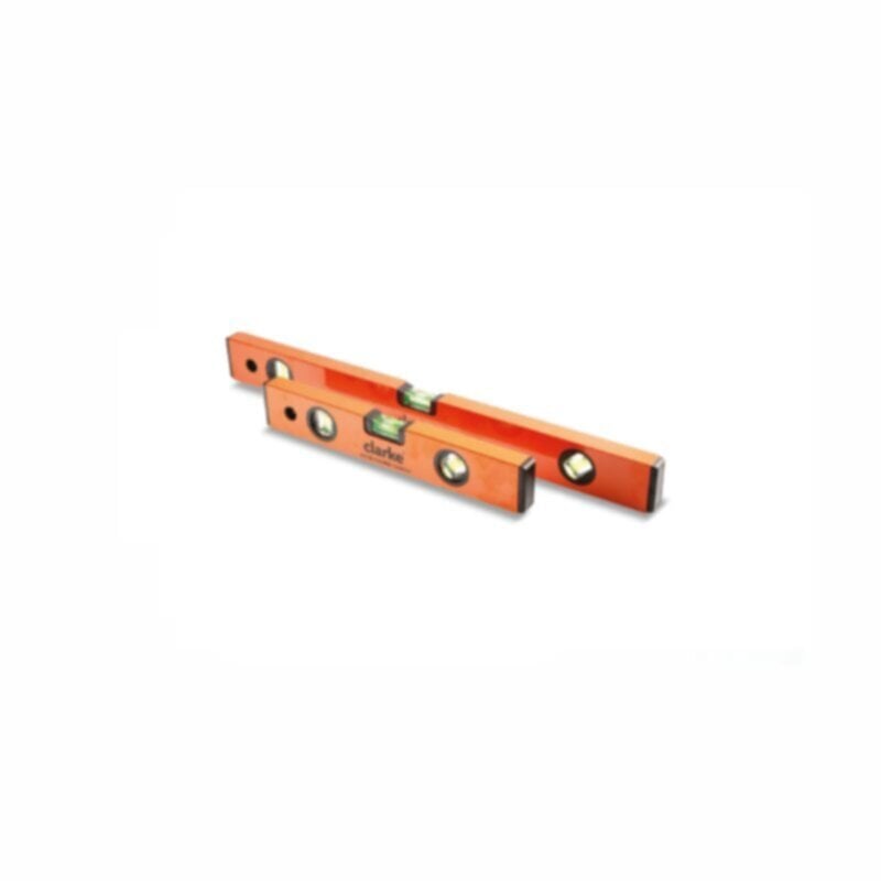 CLARKE | Aluminium Level 24 inch Orange/Black Color Body with Shock Absorbing End Caps & Hanging Holes | AL24C