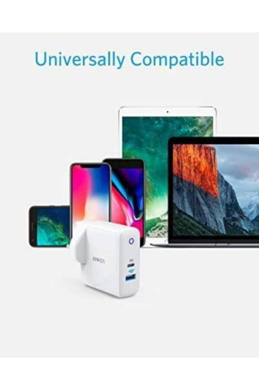 ANKER | 35W 2 Port Wall Charger Powerport III Dual Type A & Type C Fast Charger | A2626