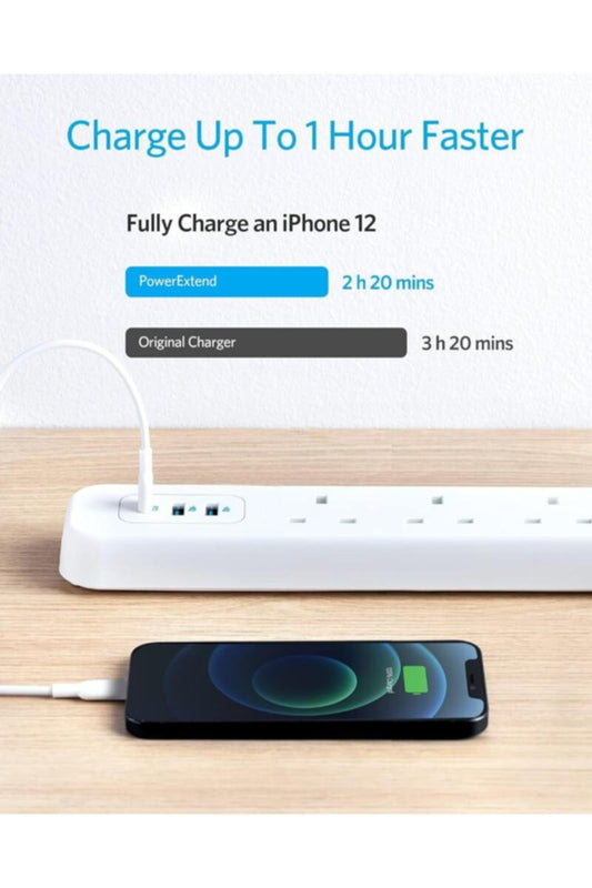 ANKER | Extension Lead With 1 Power Delivery 18W USB-C | A9136