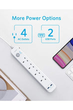ANKER | Extension Lead with 2 USB Ports and 4 Wall Outlets | A9141
