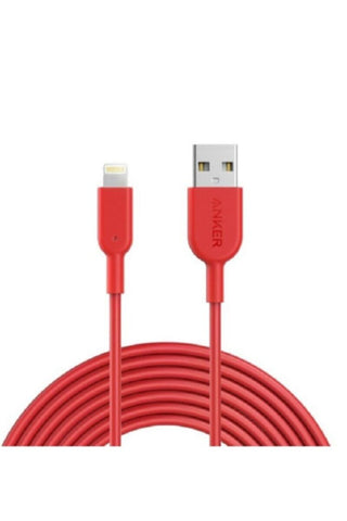 ANKER | Powerline II Lightning Cable 10ft Red | A8434