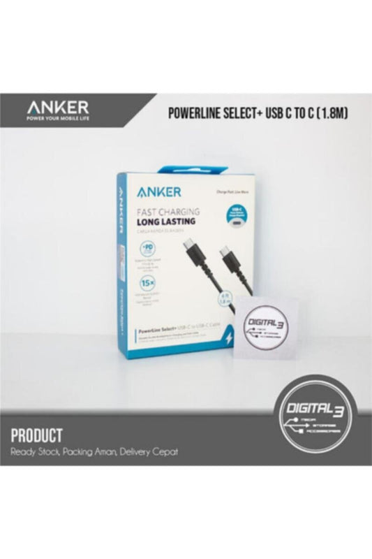ANKER | Powerline+ Select 1.8m USB-C to USB-C 60W PD Cable | A8033