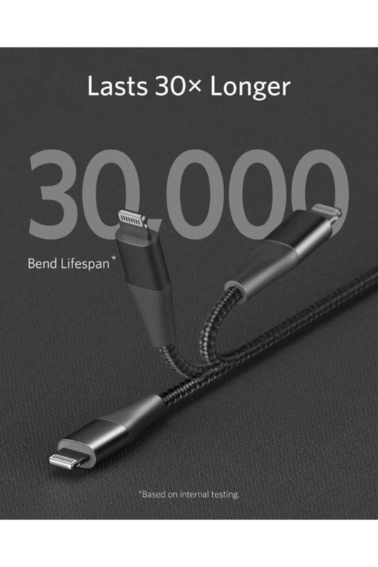 ANKER | Powerline+ USB C to Lightning Cable 3ft | A8652