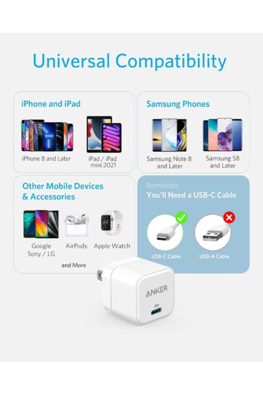 ANKER | Powerport III 20W Cube Charger for IPhone | A2149
