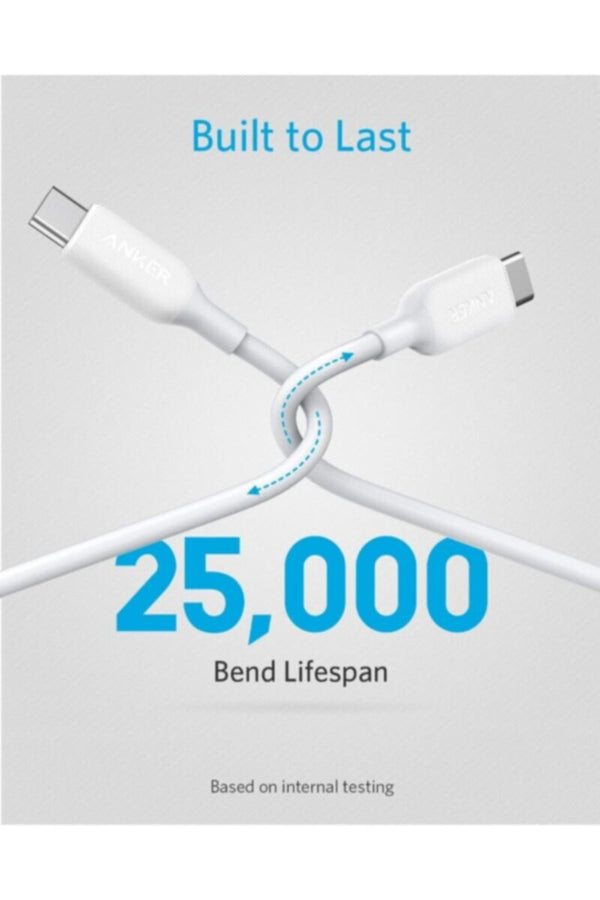 ANKER | Cable 60W 6ft Powerline III USB-C to USB-C Cable 2.0 | A8853