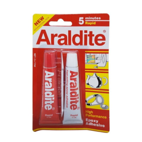ARALDITE | 5 minutes Rapid Epoxy Adhesive Red 2 x 17ml