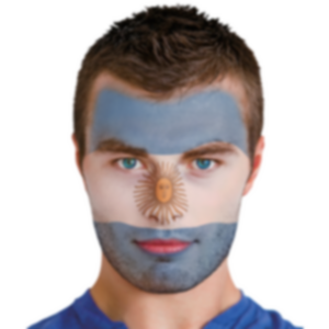 Quick Face Painting Kit with Brush (3 Packets) | Argentina |Â Minagination