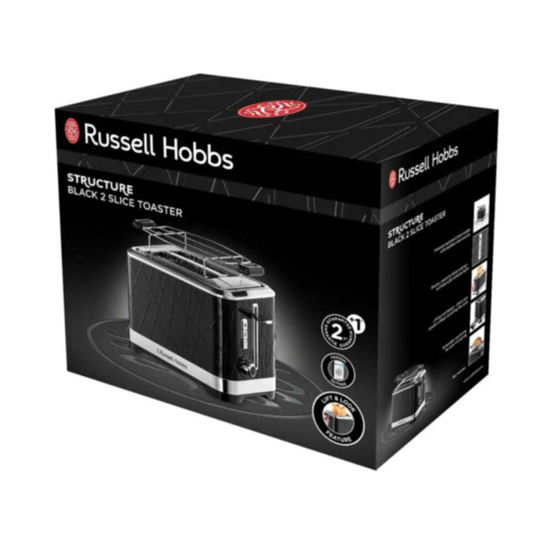 RUSSELL HOBBS | Structure 2 Slice Toaster Black 28091 | ARURH28091TOA