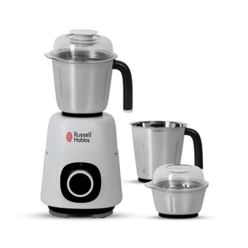 RUSSELL HOBBS | Mixer Grinder Supreme With 3 Stainless Steel Jars 750 Watt White | ARURH42505MIX