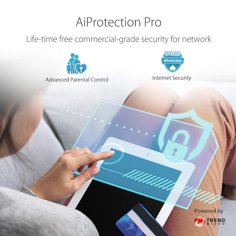 ASUS | AX5400 Dual Band WiFi 6 Extendable Gaming Router | MASNWRTAX82UX