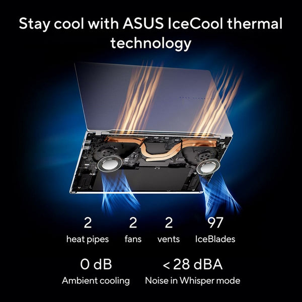 ASUS | Vivobook S 15 OLED 3K OLED Display Qualcomm Adreno GPU Snapdragon 16GB RAM 1TB SSD S5507QA-MA007W | MASITNS550769