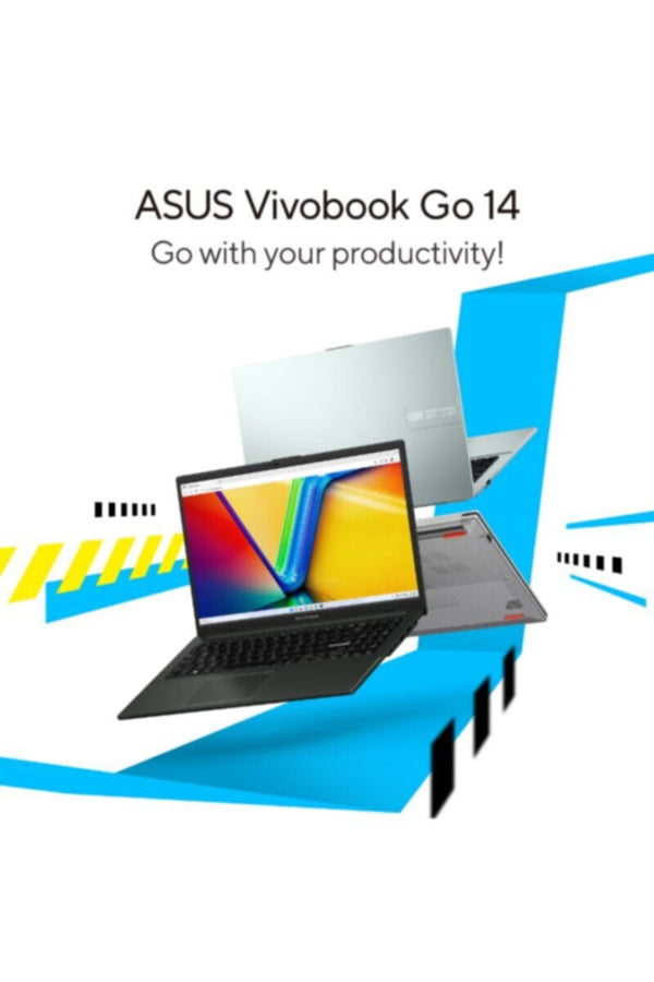 ASUS | Vivobook Go 14 E1404GA-NK039W Laptop Core i3-N305 8GB RAM, 256GB SSD, Shared Intel UHD Graphics Windows 11 14inch FHD English Arabic Keyboard Cool Silver | MASITNE140446