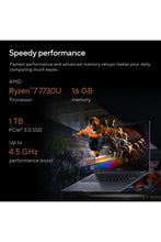 ASUS | Vivobook S 14 Flip Touch Laptop R7-7730U 16GB 1TB PCIE G3 SSD, AMD Radeon, WIN11 HOME, 14.0 inch 1920X1200 16:10, Backlit English/Arabic Quiet Blue | TN3402YA-LZ159W