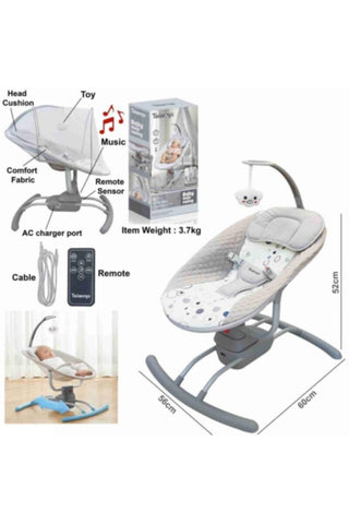 Auto Electric Baby Swing | 279-10 Light Grey