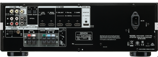 DENON | 5.2 Ch. AV Receiver with Bluetooth 130W | AVR-X550BT