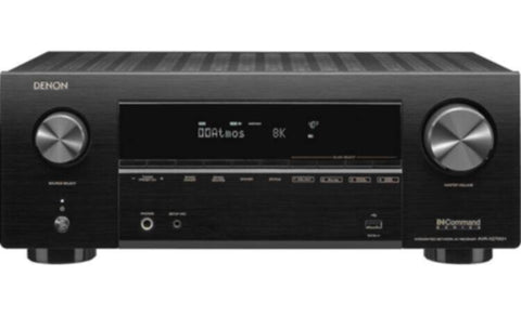 DENON | 7.2ch  150w/ch 8K Ultra HD AV Amplifier with 3D Audio, HEOS Built-in and Voice Control Black | AVR-X2800H