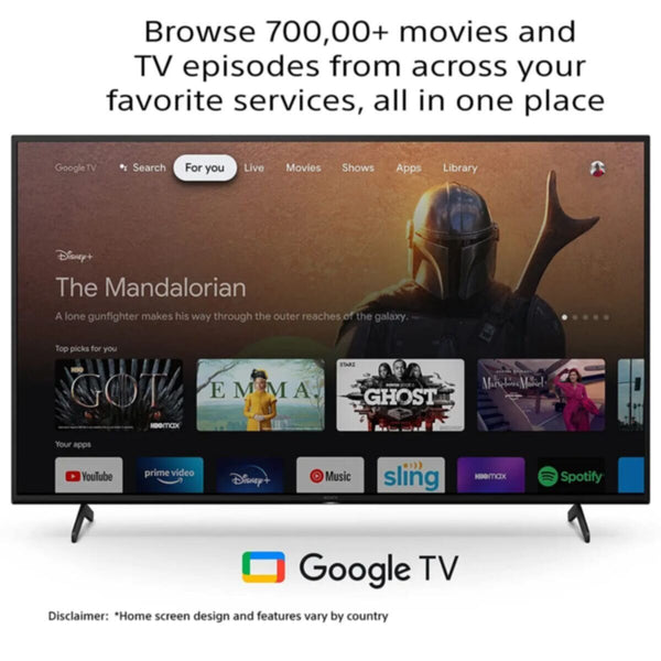 SONY | Bravia X75K 55"inch 4K Ultra HD High Dynamic Range LED Smart TV (Google TV) | KD-55X75K/B
