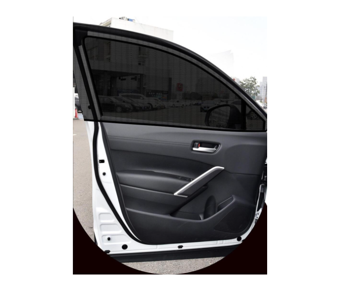 Generic 2Pcs Front Car Window Shade for Baby Adjustable Shade Breathable Mesh Car Curtains Window Net Car Door Outdoor Camping Netting | JPN1478