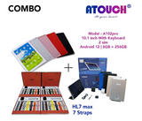 A touch A102 Pro 10.1 Inch 6GB 256GB Tablet with Keyboard And HL7 Max Smart watch with 7 Straps Combo   | JPN2531