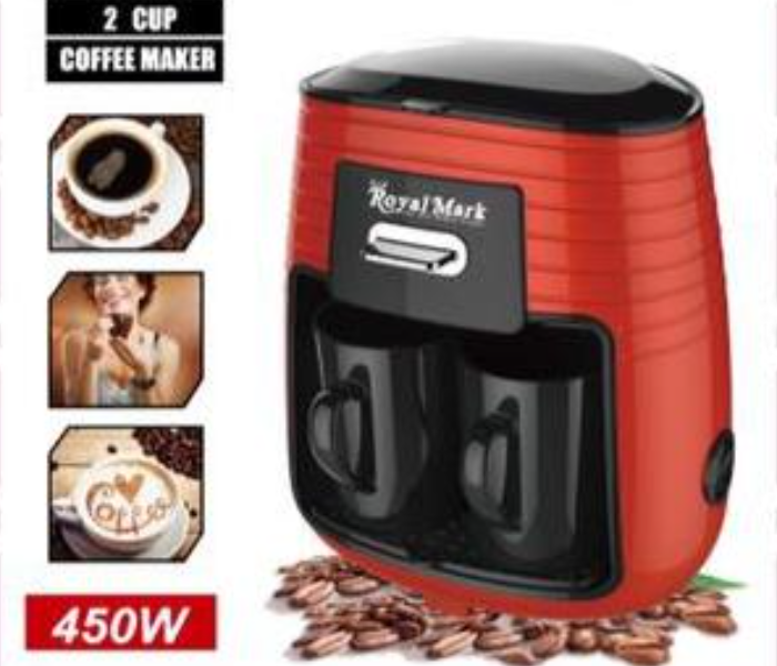 Royal Mark Espresso Coffee Maker With 2 Cup 0.5 l 450 W RM-COF-5054 Red | JPJ4316