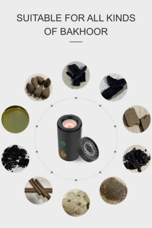 CRONY | B50 Car Bukhoor Usb Type-C Power Rechargeable | Black