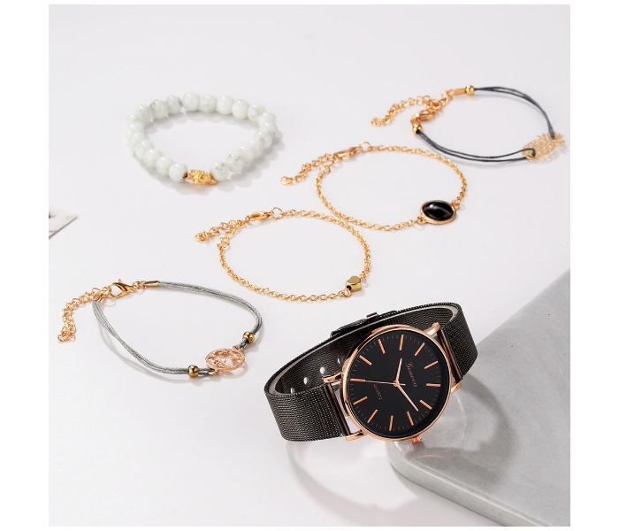 Jongo 6pcs Set Luxury Ladies Watch Women Simple Bracelet  | JPN3086