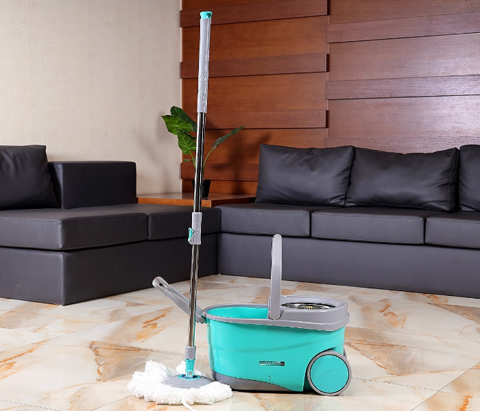 ROYALFORD | Proactive Mop With 360 Rotating Grey & Turquoise | RF7721