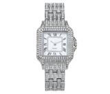 Luxury Women Watch Full Rhinestone Ladies Wrist Watch Relogio Feminino - Silver | JPN3953