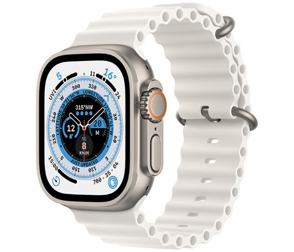8 Series XS8 Pro Ultra Smart Watch Ocean Band Loop Wrist Strap - White | JPM7446