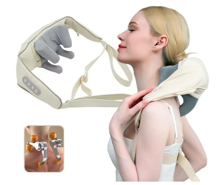 Generic Electric Neck Massager, 3 Gears Strength PU Neck Back Massager | JPN6834