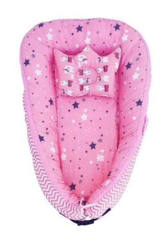 Baby Bed Nest Crib 0-12 Months | 280-8 Light Pink