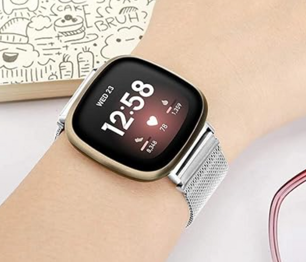 Digital Luxury Metal Electronic LED Wristwatch Fashion Simple Ladies Mesh Strap Watch - Silver | JPN3960